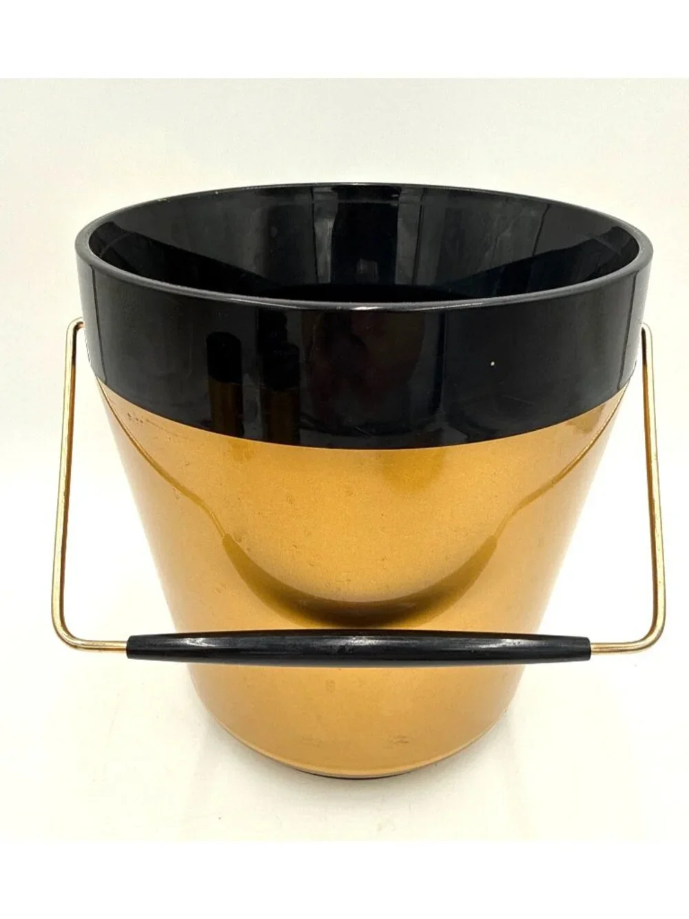 West Bend Thermo Serv Insulated Ice Bucket W/ Lid & 3 Tumblers 70's Barware